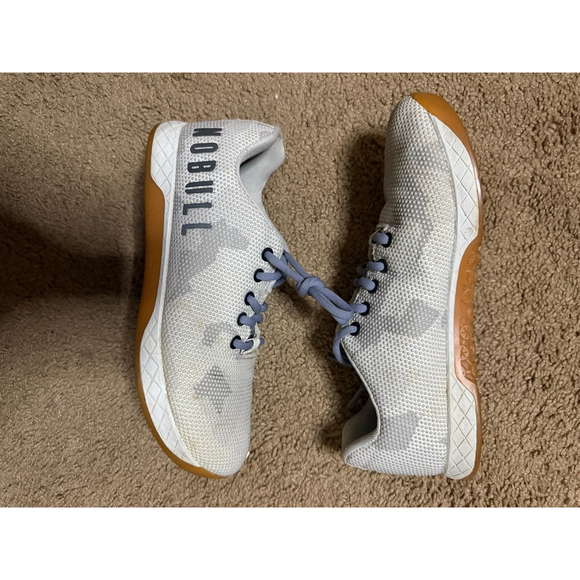 Women's NOBULL Outwork Athletic Shoes 9 White Grey camo style - Picture 5 of 8